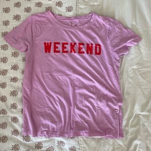 J Crew “Weekend” Graphic Tee - Size L